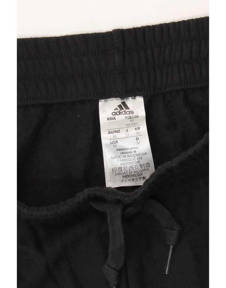 Męskie spodnie dresowe Adidas, średnie czarne, bawełniane