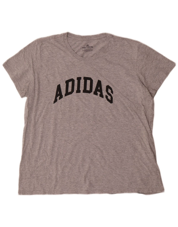 Męska koszulka graficzna Adidas Top 2XL w kolorze szarym