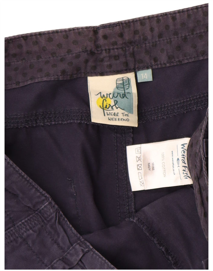 Spodnie damskie WEIRD FISH UK 14 Large W34 Granatowa bawełna