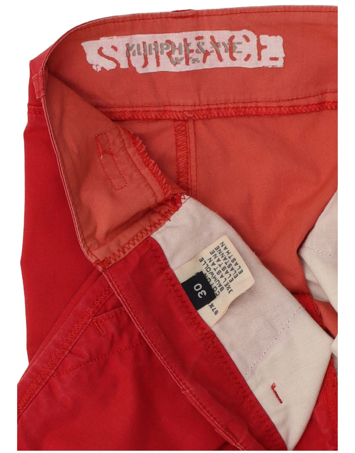 Damskie spodnie typu slim chino MURPHY & NYE W30 L29 Czerwona bawełna