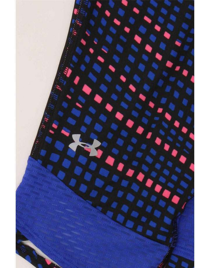 Damskie legginsy Capri Under Armour UK 12 w średnie niebieskie paski