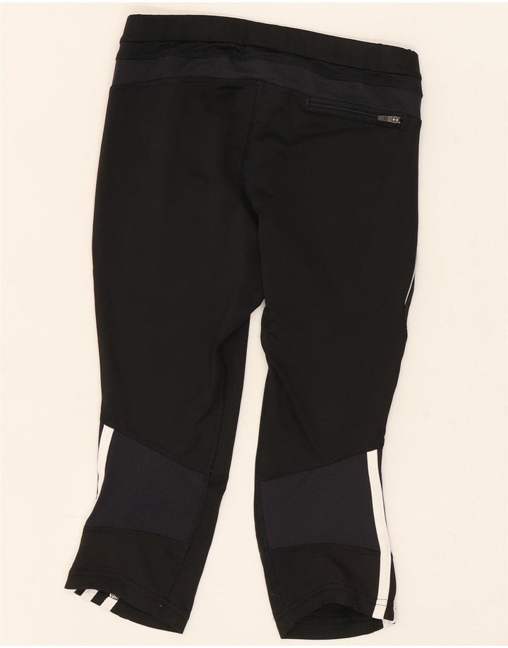 Damskie legginsy Adidas Capri UK 10, małe, czarne, poliestrowe