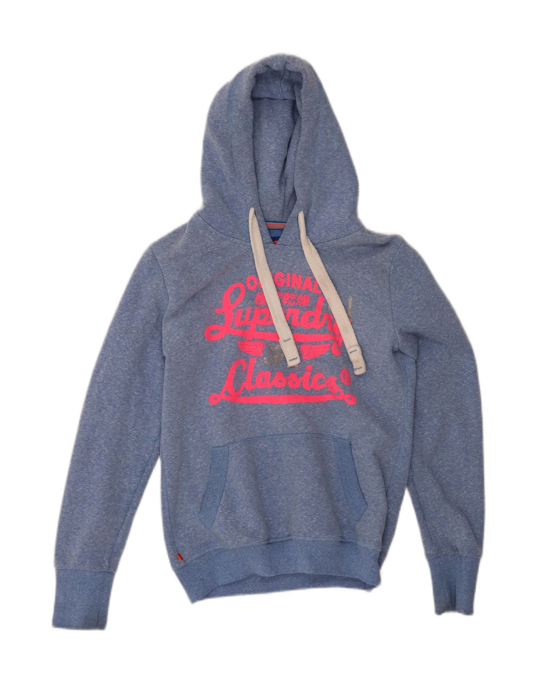 Damski sweter z kapturem Superdry, UK 12, średni niebieski, poliester