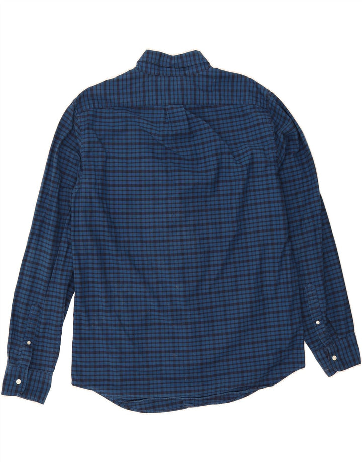 J. CREW Mens Slim Shirt Large Blue Check Cotton Vintage J. Crew and Second-Hand J. Crew from Messina Hembry 