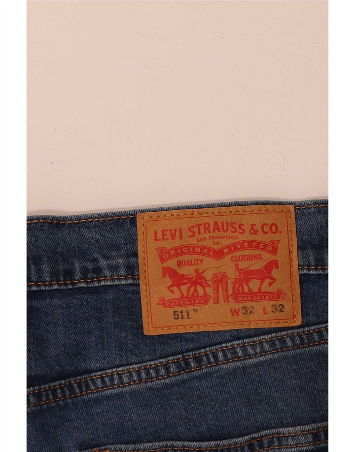 Męskie jeansy Levi's 511 Slim W32 L32 Niebieska bawełna