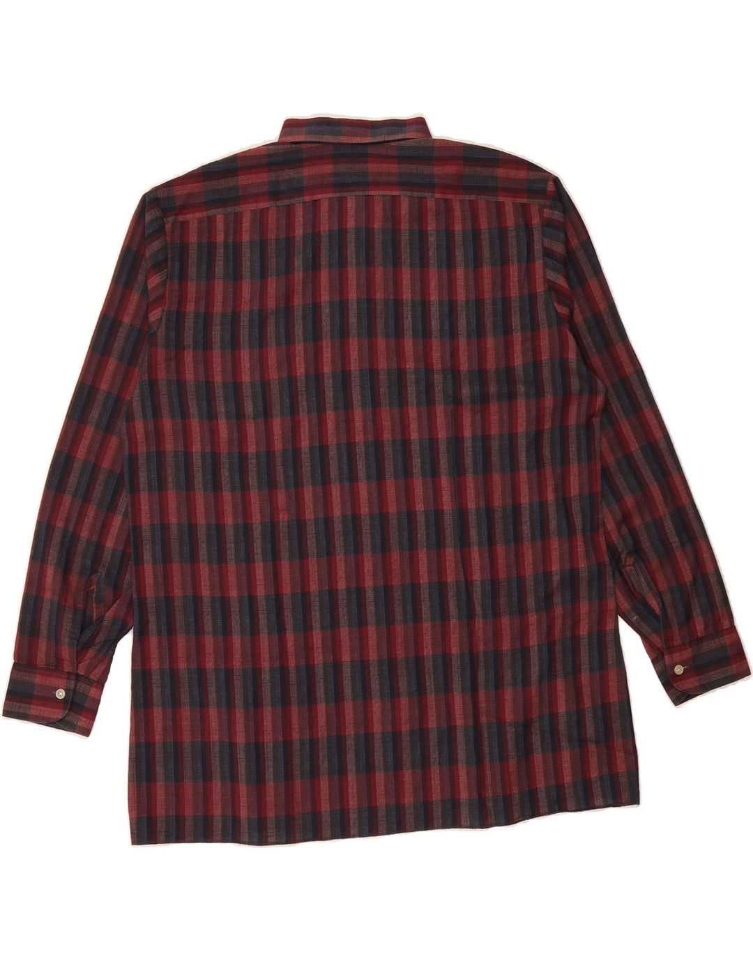C & A Mens Shirt Size 42 Large Red Check Polyester Vintage C & A and Second-Hand C & A from Messina Hembry 