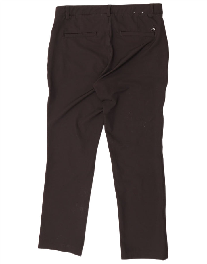 Męskie proste spodnie chino Calvin Klein W34 L31 Czarny poliester