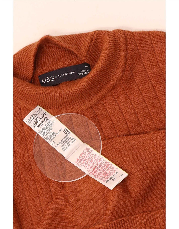 Marks & Spencer Damski sweter z golfem UK 12 Średni brąz