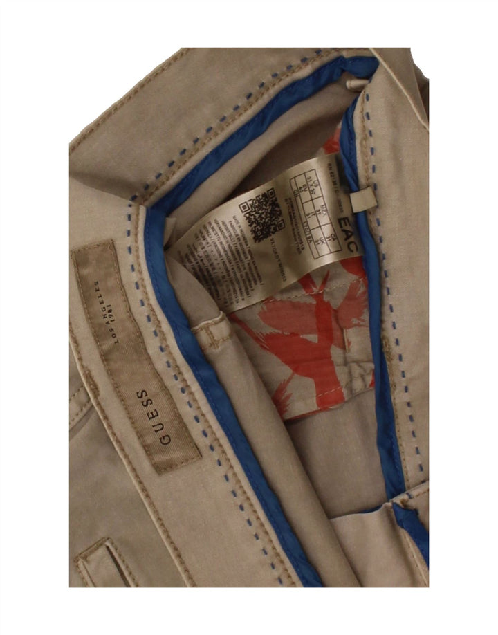 GUESS Mens Straight Cargo Trousers W31 L30 Beige Cotton Vintage Guess and Second-Hand Guess from Messina Hembry 