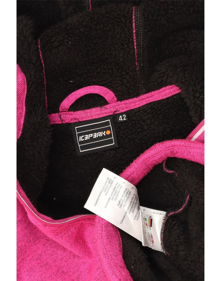 Damski sweter z kapturem Icepeak IT 48 XL, różowy, nakrapiany poliester