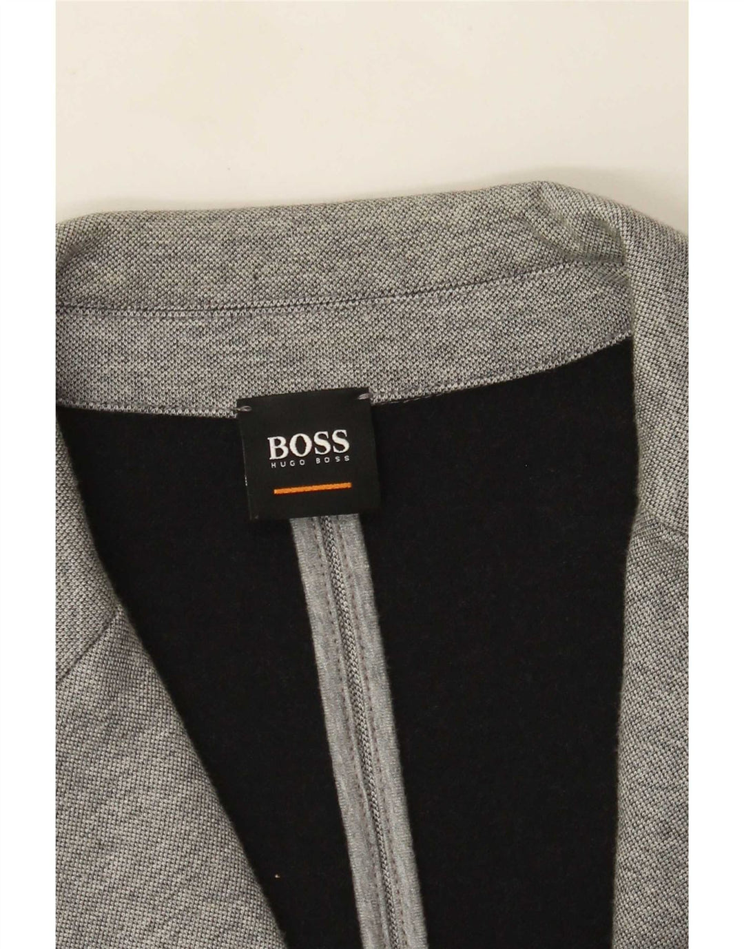 Męska marynarka zapinana na 2 guziki Hugo Boss UK 40, duża, szara bawełna