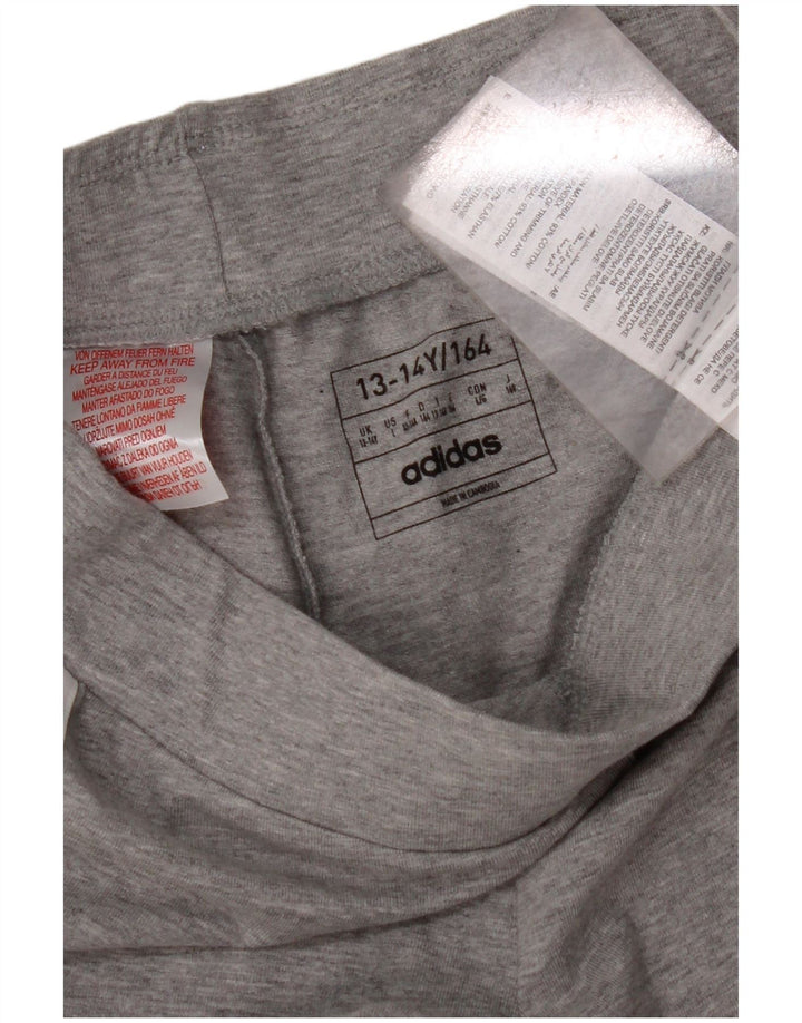 Legginsy dziewczęce ADIDAS 13-14 lat, szara bawełna