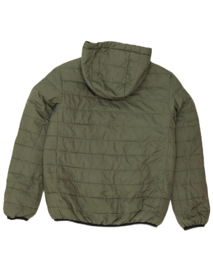 Dwustronna ocieplana kurtka z kapturem Quiksilver dla chłopców 11-12 lat, średni khaki
