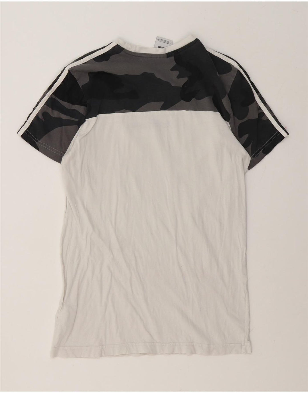Adidas Męski T-Shirt Top Mały Biały Kamuflaż Bawełniany