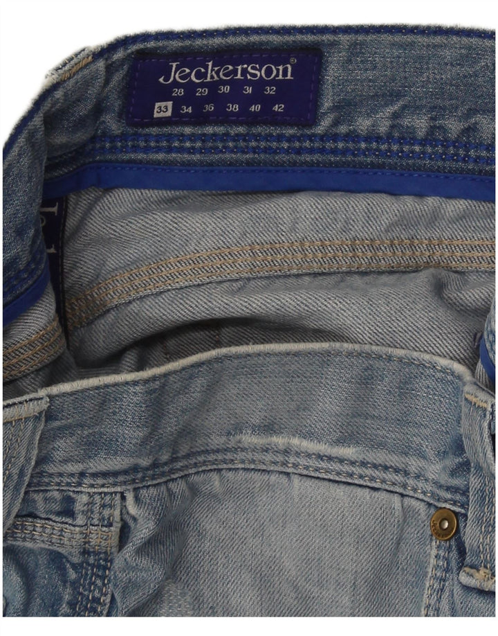 Męskie spodenki jeansowe Jeckerson W33 średni niebieski