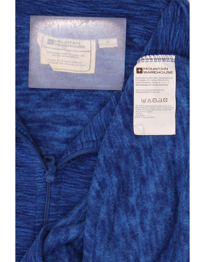 Męski sweter polarowy Mountain Warehouse z zamkiem błyskawicznym, średni, granatowy, nakrapiany