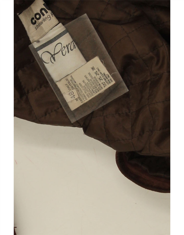 Conbipel damski zamszowy płaszcz IT 48 XL brązowa skóra