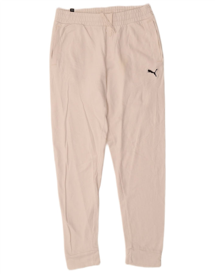 Damskie spodnie dresowe Puma Joggers UK 14 Średnia biała bawełna