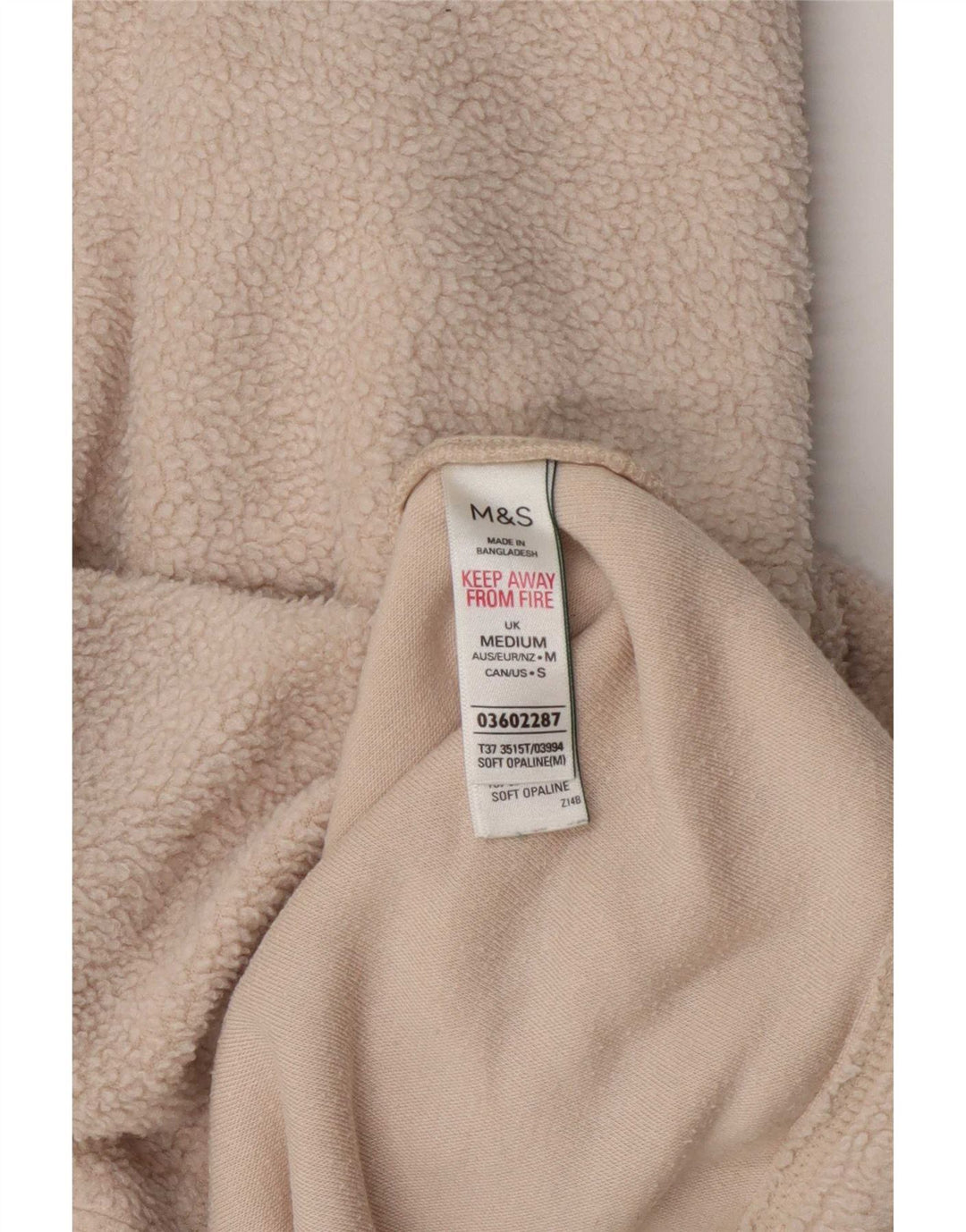 Marks & Spencer Damski sweter polarowy z okrągłym dekoltem, UK 14, średni beż
