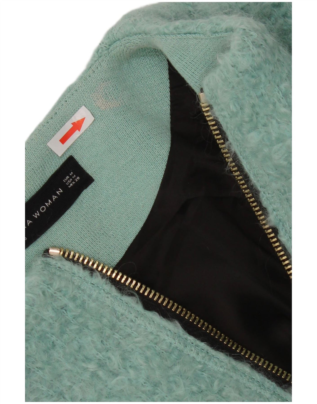 Damski płaszcz oversize Zara UK 14, średni niebieski, bawełniany