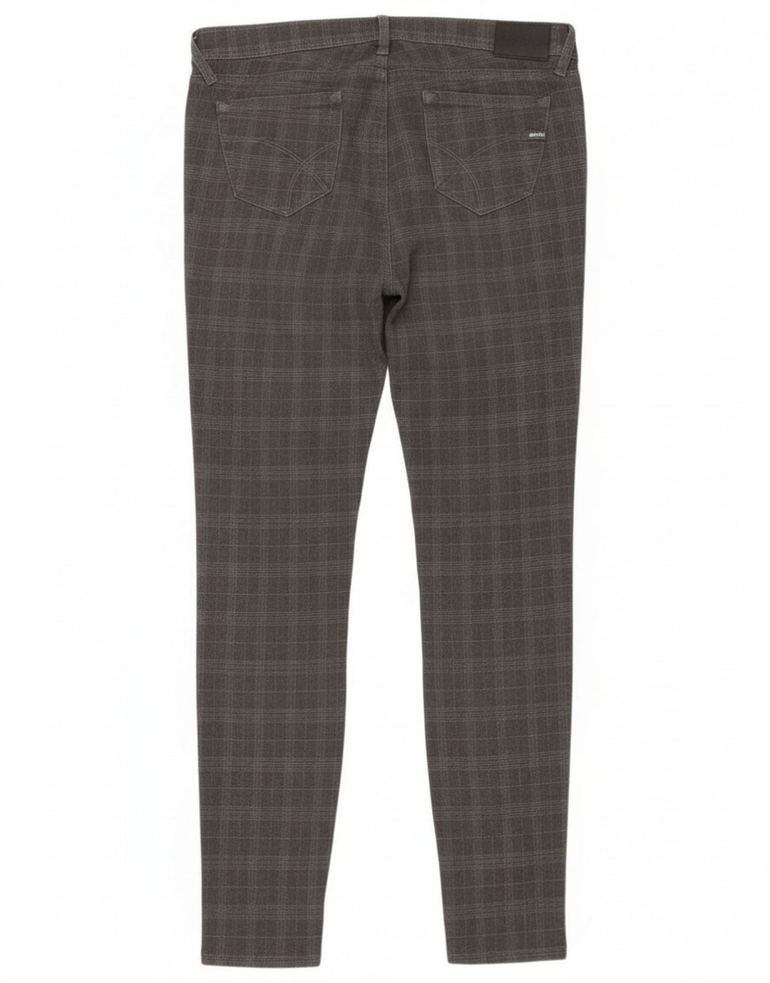 Spodnie damskie Gas Slim Casual W28 L32 Szary poliester w kratkę