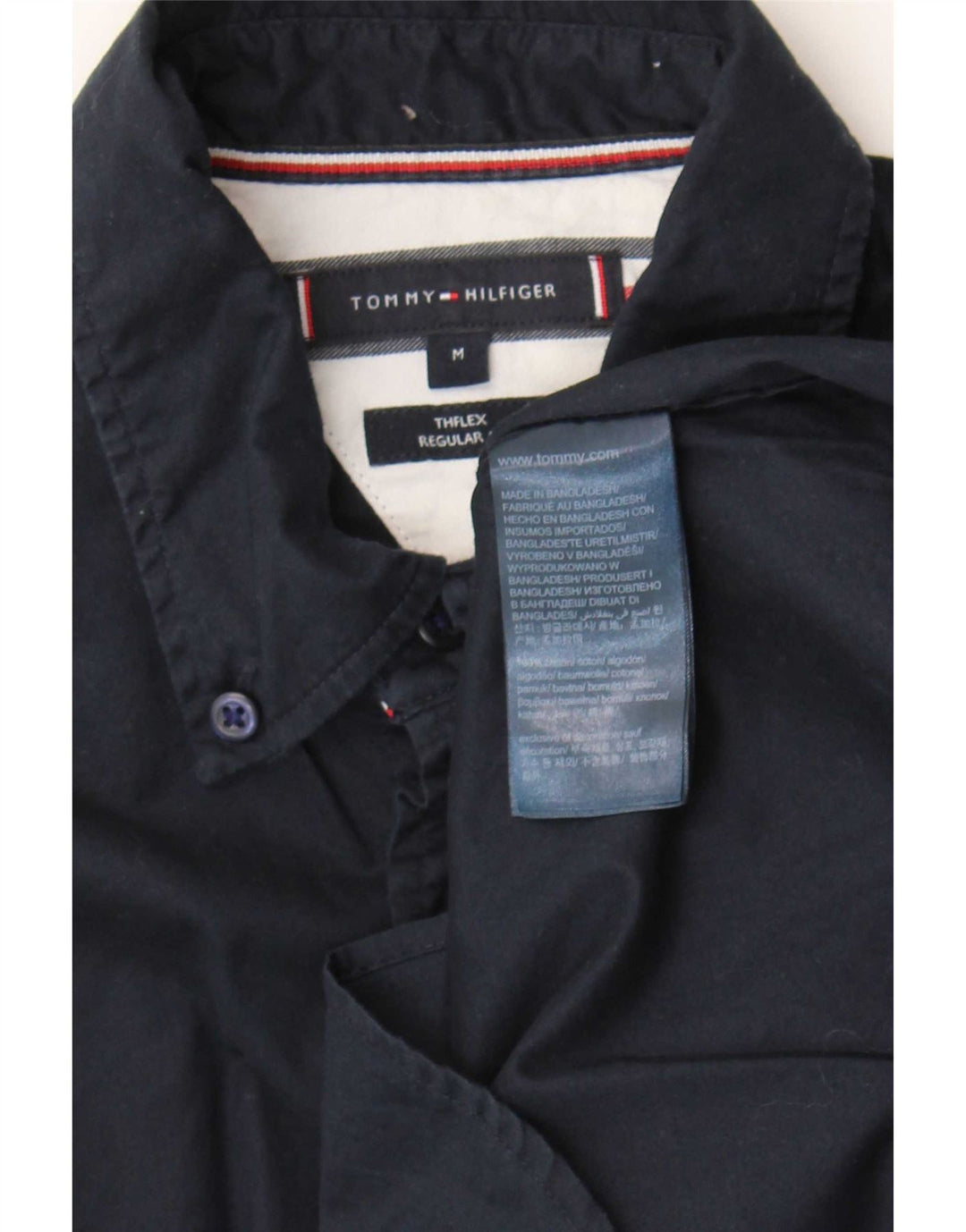 Koszula męska Tommy Hilfiger o regularnym kroju, średnia, granatowa, bawełniana