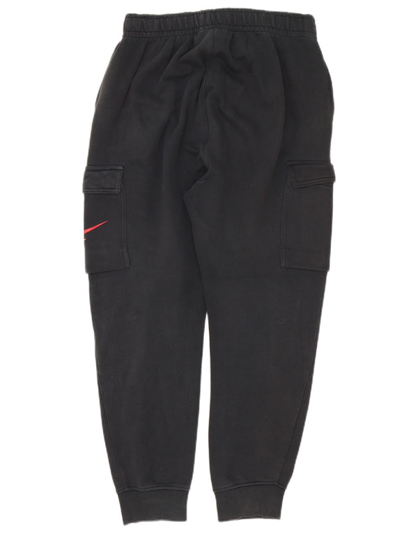 Męskie spodnie dresowe Nike Graphic Cargo, małe, czarne, bawełniane