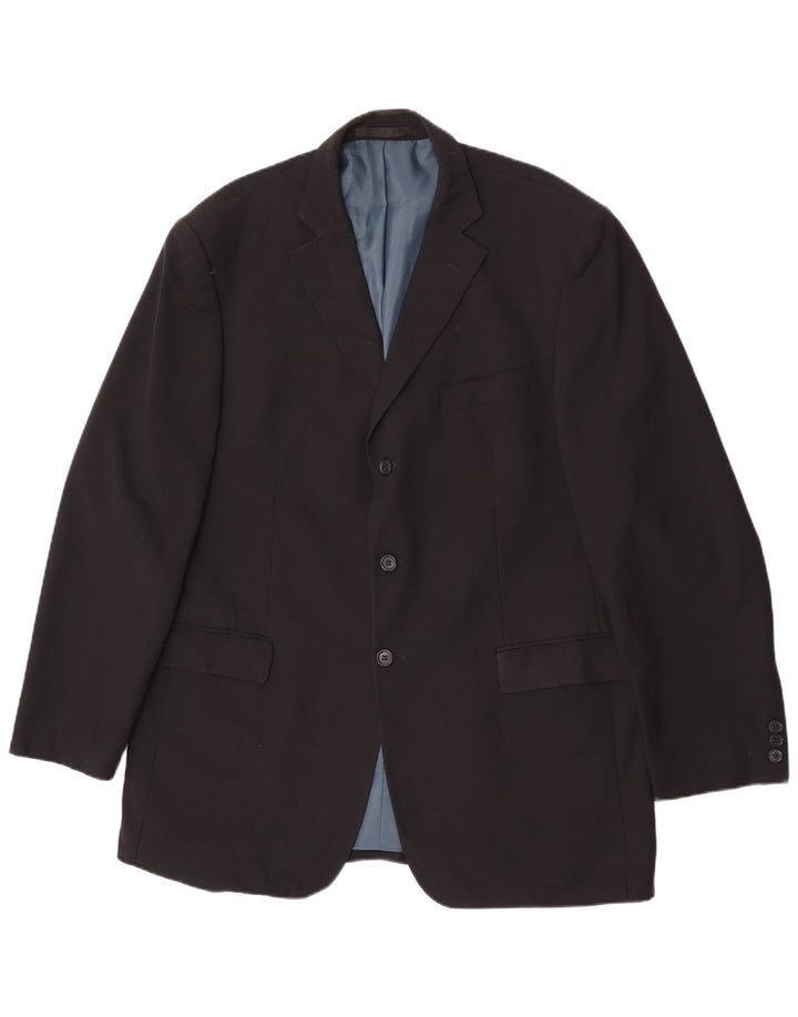 Marks & Spencer Męska marynarka zapinana na 3 guziki, UK 44 XL, granatowa, poliester