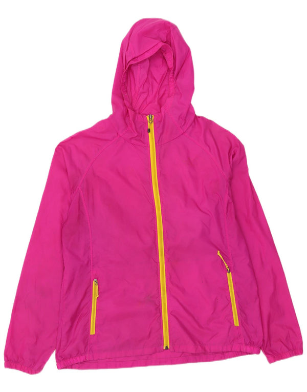 Damska kurtka przeciwdeszczowa z kapturem The North Face UK 18 XL, różowy nylon