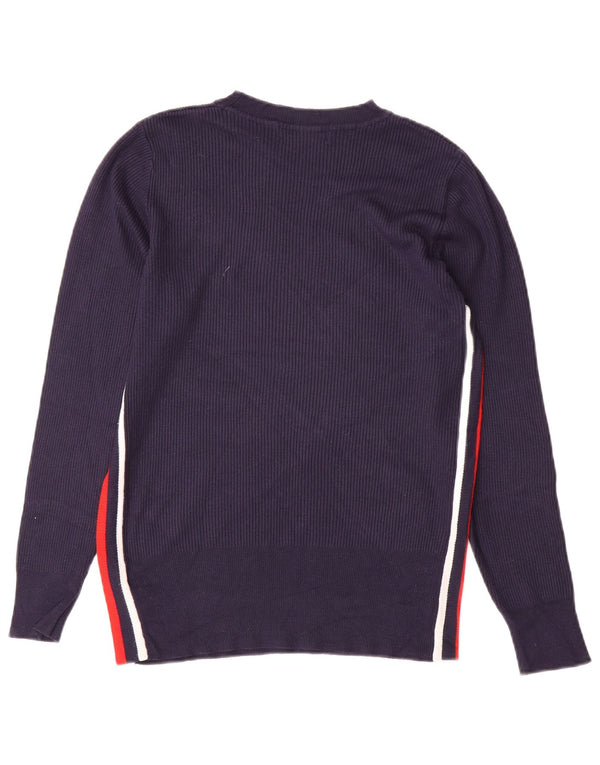 Marks & Spencer Damski sweter z dekoltem w łódkę, UK 16, duży, granatowy