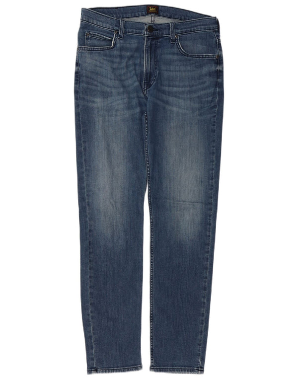Męskie jeansy Lee Rider Slim W32 L32 Niebieskie bawełniane