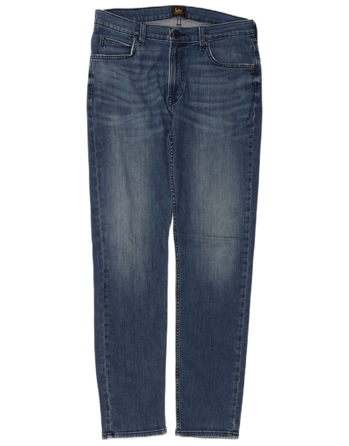 Męskie jeansy Lee Rider Slim W32 L32 Niebieskie bawełniane