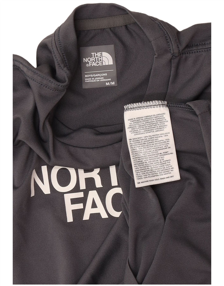 Chłopięcy T-shirt z grafiką The North Face 9-10 lat, średnioszary, poliester