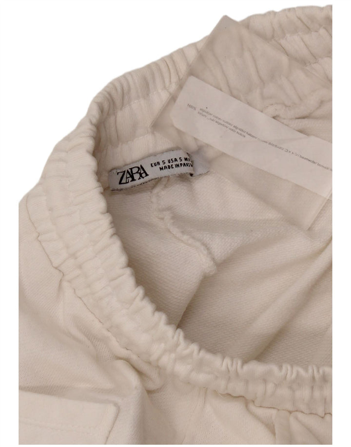 Damskie spodnie Zara Regular Hot UK 8 Small White Cotton