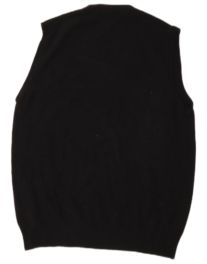 Męski podkoszulek Benetton Slim Fit XL, czarna wełna