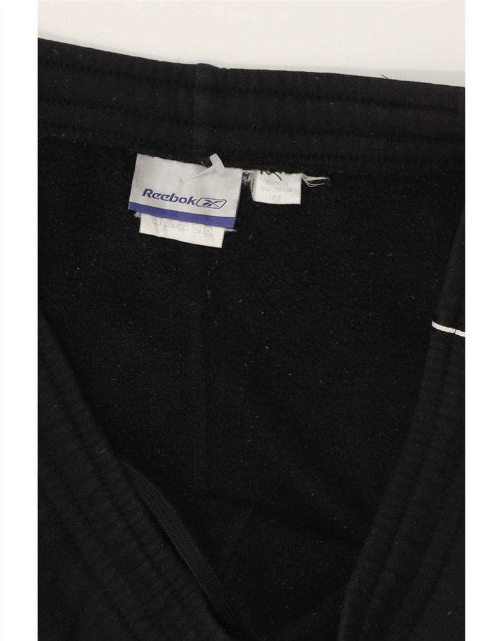 Męskie spodnie dresowe Reebok, średnia czarna bawełna