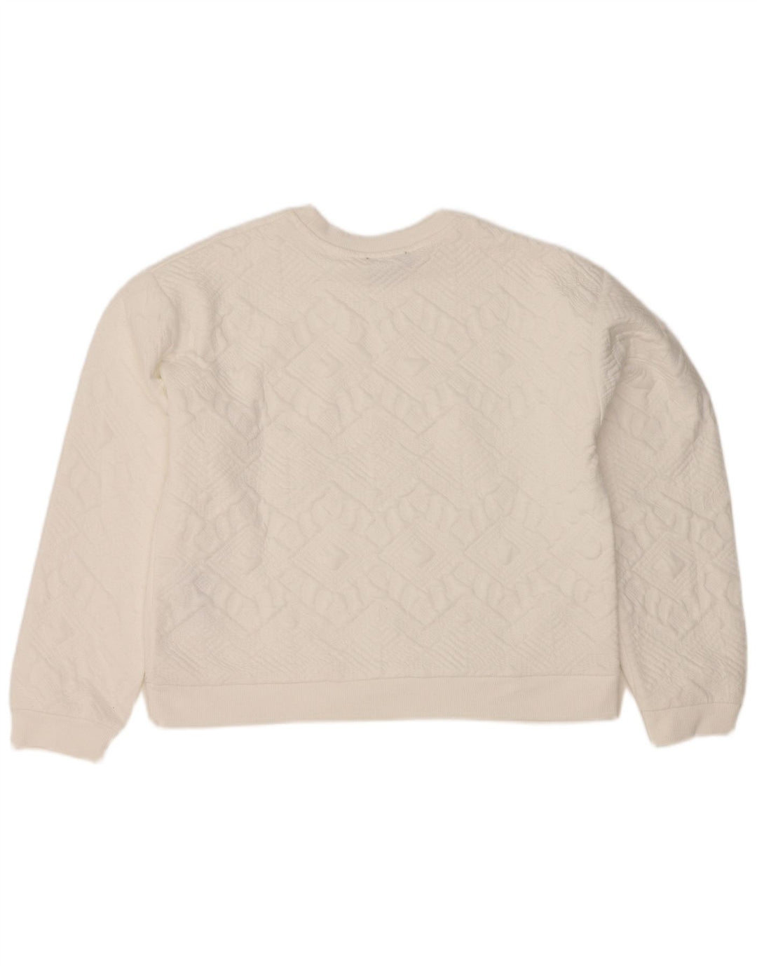Damski sweter typu Crop Oversize Zara UK 10, mały, biały, geometryczny