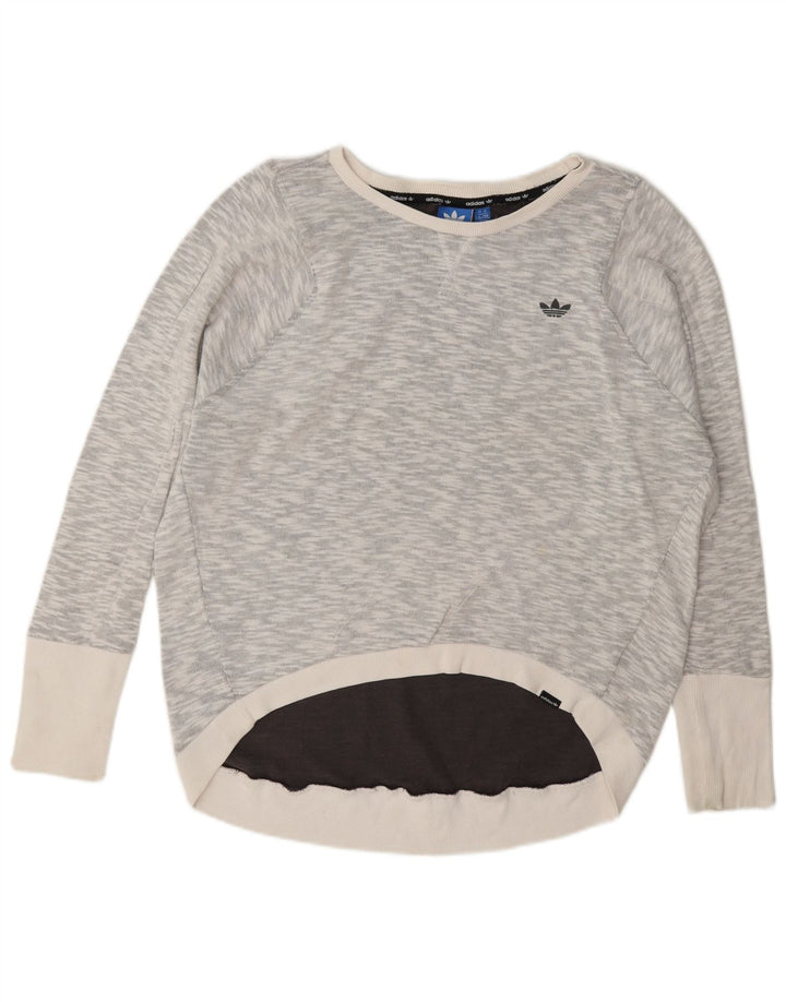 Damska bluza Adidas Graphic Oversize Jumper UK 14, duża, szara, nakrapiana