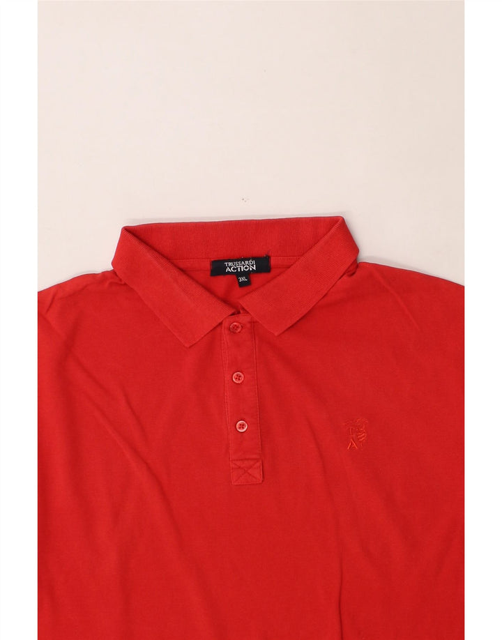 TRUSSARDI Mens Polo Shirt 3XL Red Cotton Vintage Trussardi and Second-Hand Trussardi from Messina Hembry 