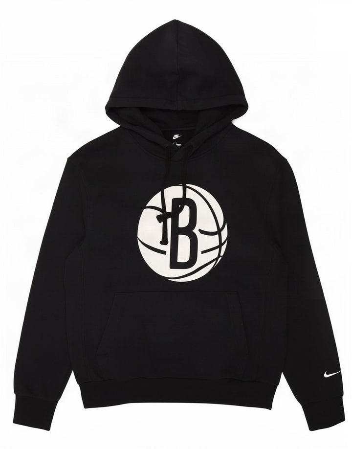 Męska bluza z kapturem Nike Brooklyn Nets Graphic, mała, czarna, bawełniana