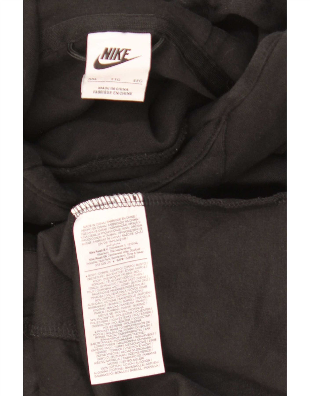 Męski sweter z kapturem Nike 2XL, czarny, bawełniany