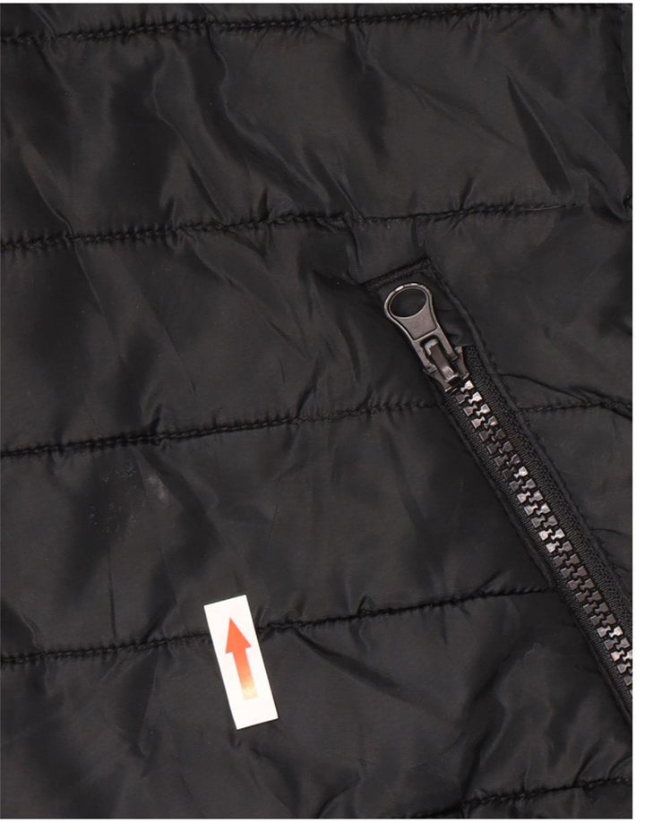 Męska wyściełana kamizelka z kapturem Jack & Jones UK 40, duża, czarna, poliester
