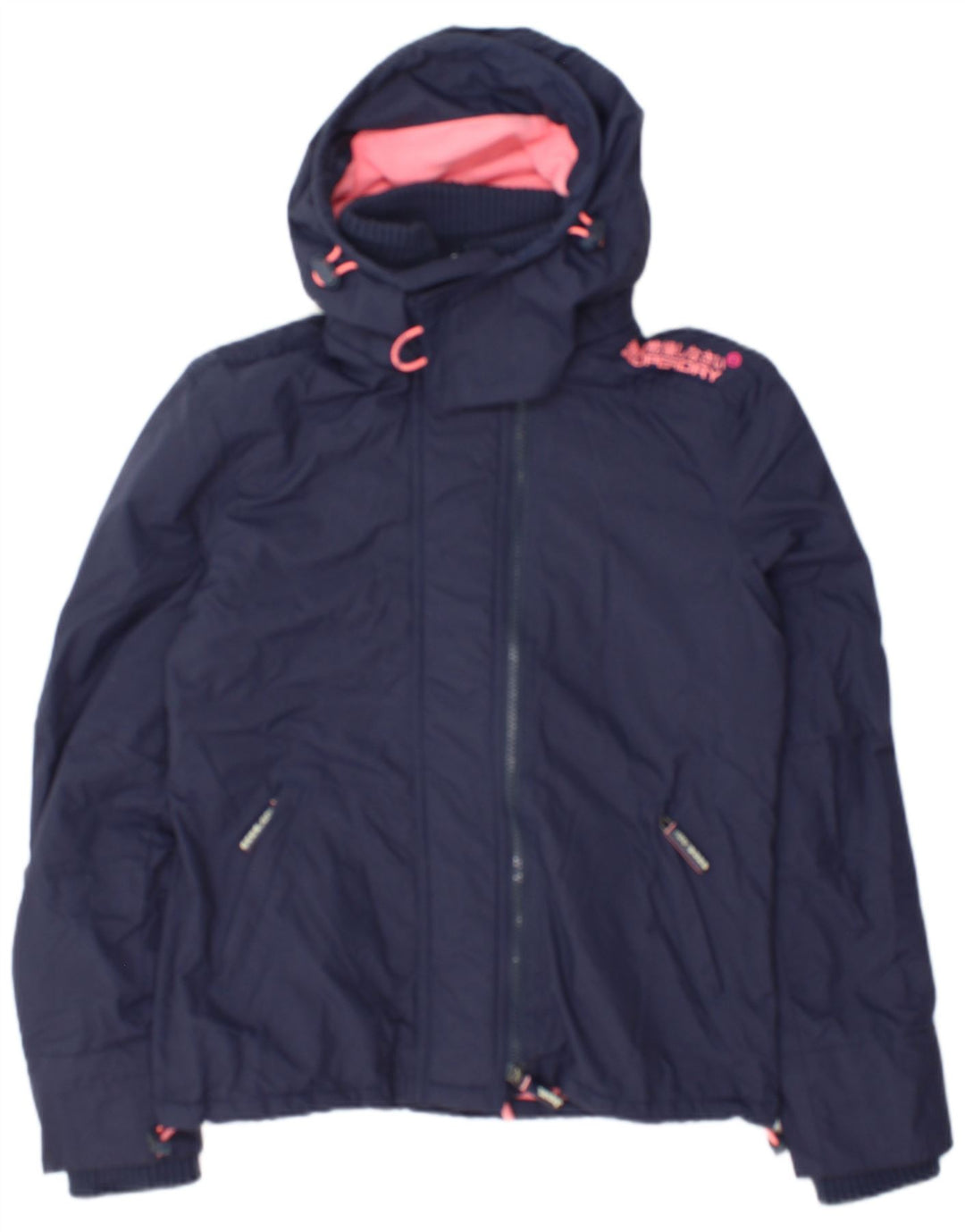 Damska kurtka wiatrówka Superdry Graphic UK 14, średni granat