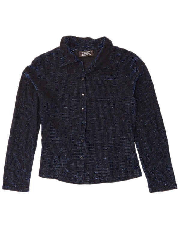 Damska bluzka koszulowa ORSAY UK 8, mała, granatowa, nakrapiana elastan