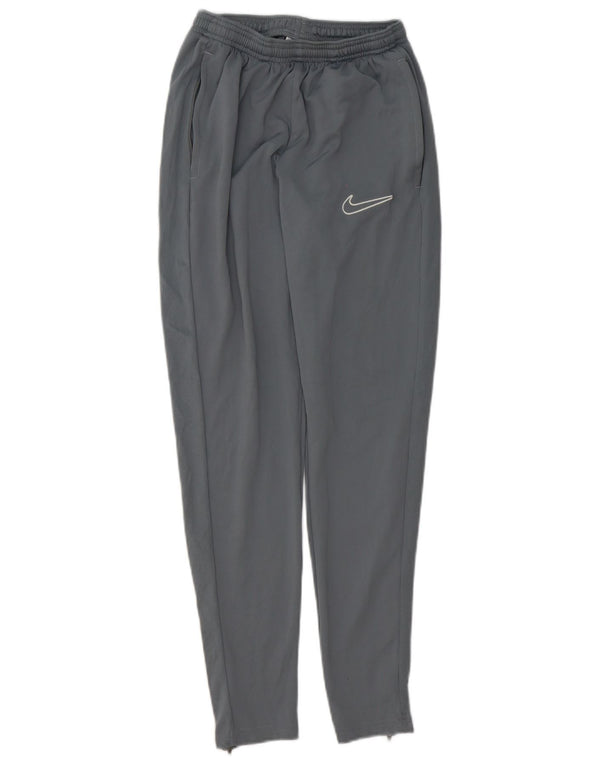 Męskie spodnie dresowe Nike Dri Fit, małe, szare, poliestrowe