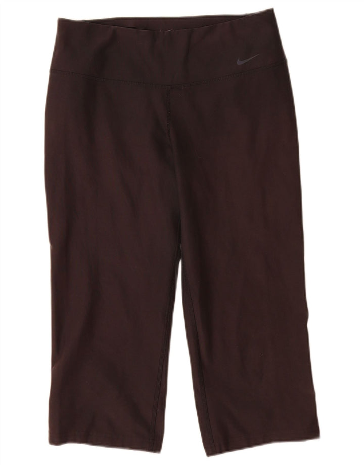 Damskie legginsy Nike Dri Fit Capri UK 12, średni czarny poliester