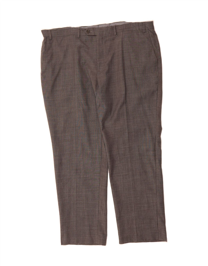 CHAPS Mens Slim Suit Trousers W42 L30 Grey Check Wool Vintage Chaps and Second-Hand Chaps from Messina Hembry 