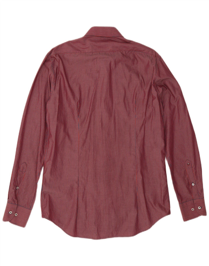 Koszula męska Tommy Hilfiger rozmiar 40 15 3/4 w średnie czerwone prążki
