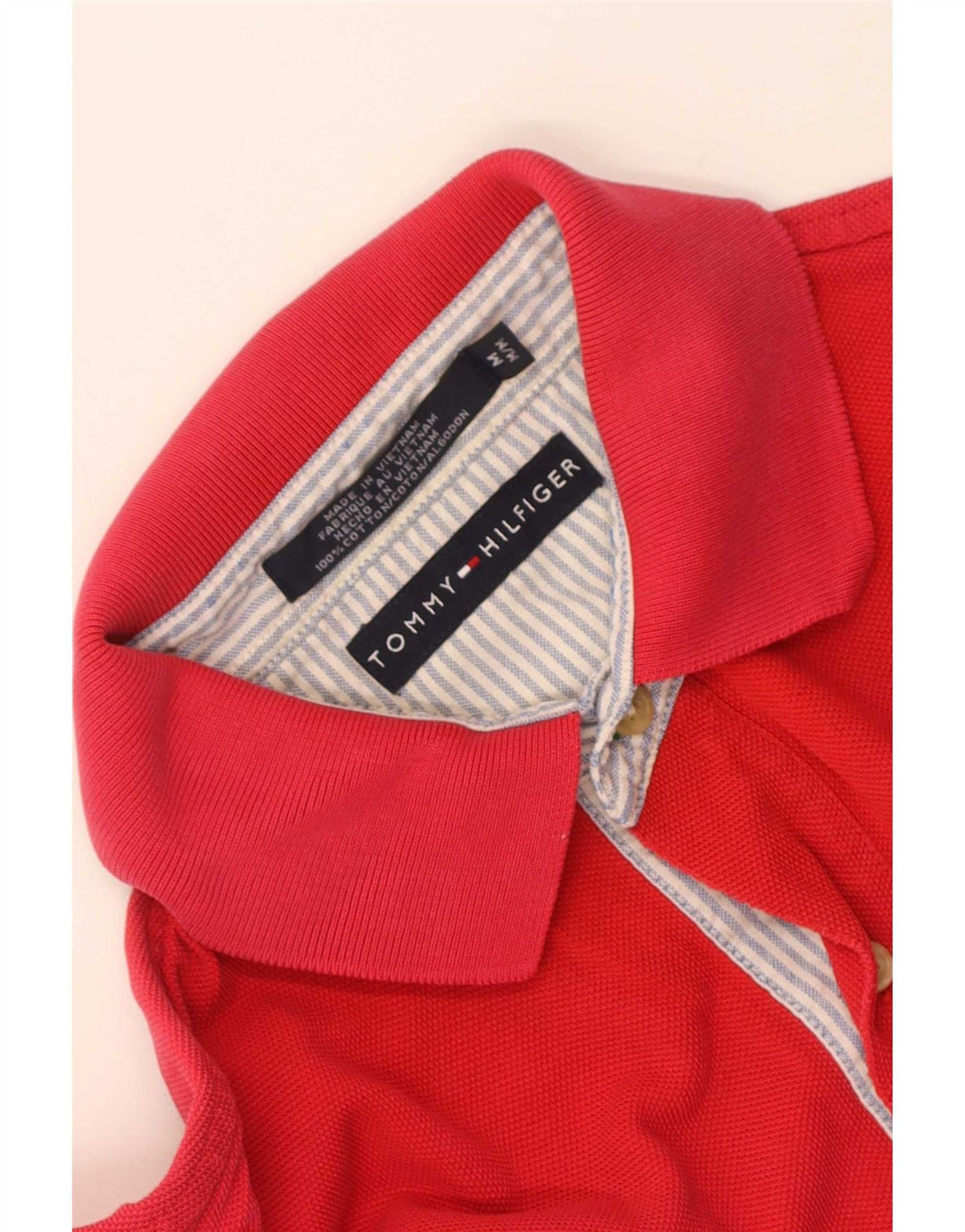 Męska koszulka polo Tommy Hilfiger w kolorze średniej czerwieni, bawełniana