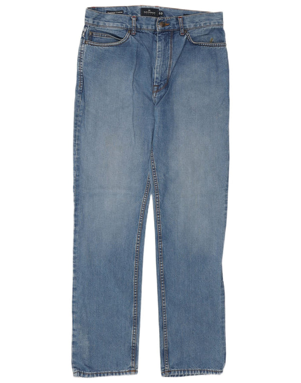 Marks & Spencer Męskie niebieskie dżinsy Harbor zwężane W32 L31 Niebieskie bawełniane